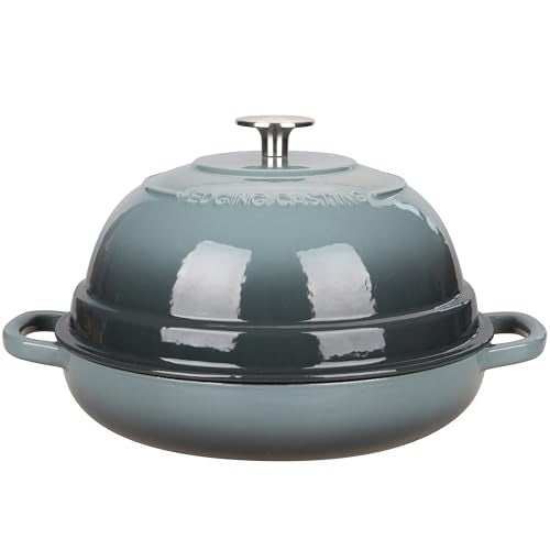 Enameled Cast Iron Dutch Oven Pot with Lid (Slateblue)