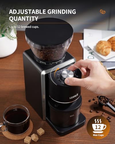 Conical Burr Coffee Bean Grinder (Black)