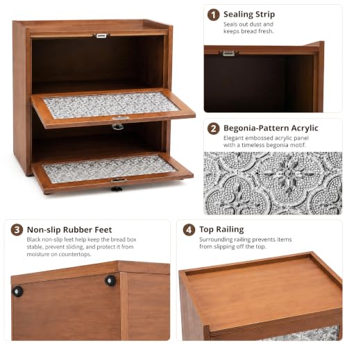 Vintage Bread Box for Kitchen Countertop (Vintage)