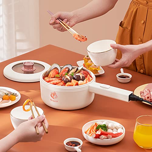 Electric Hot Pot Cooker Steamer 1.8L