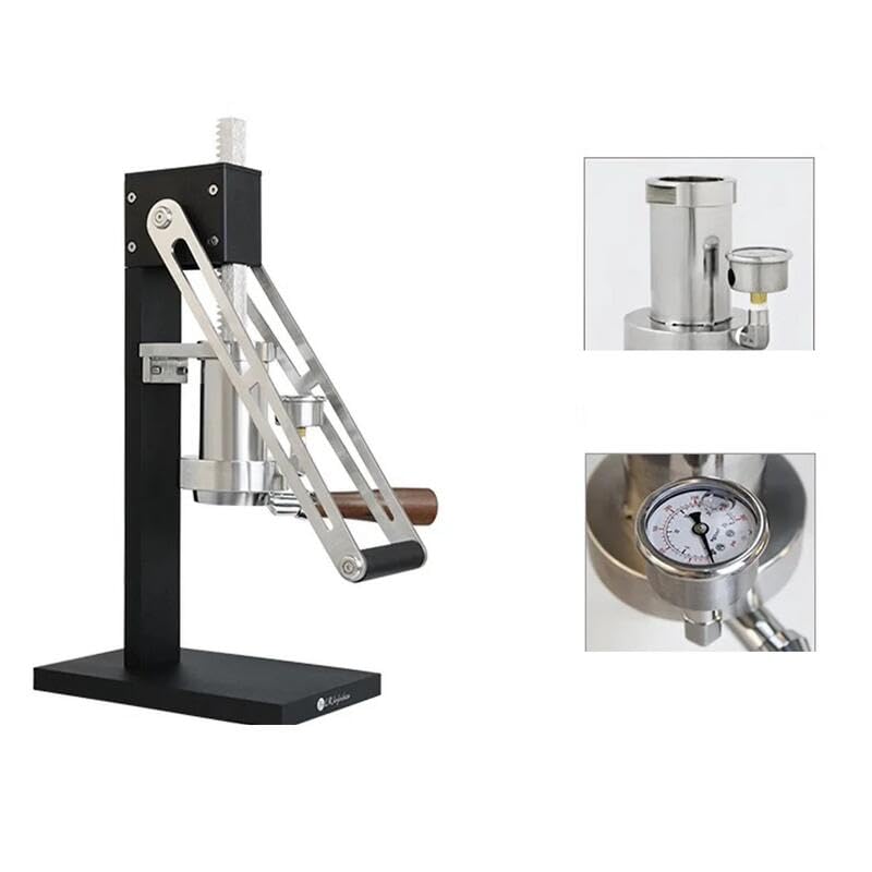 Hand Pressed Coffee Machine Manual Espresso Commercial Home Outdoor Extraction Variable Pressure Lever Coffee Machine (Black)