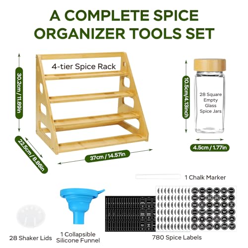 Spice Rack Tiered Spice Rack Organization for Cabinet