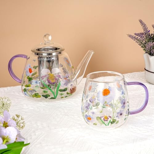 Heat Resistant Glass Teapot with Infuser