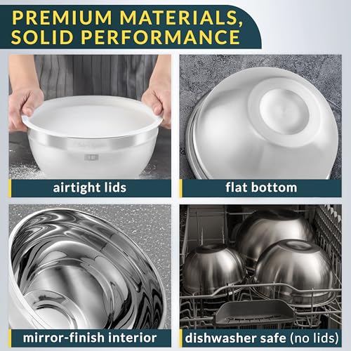 Stainless Steel Mixing Bowls With Lids