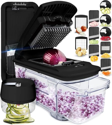 Pro XL Vegetable Chopper & Mandoline Slicer (Black / 6 in 1)