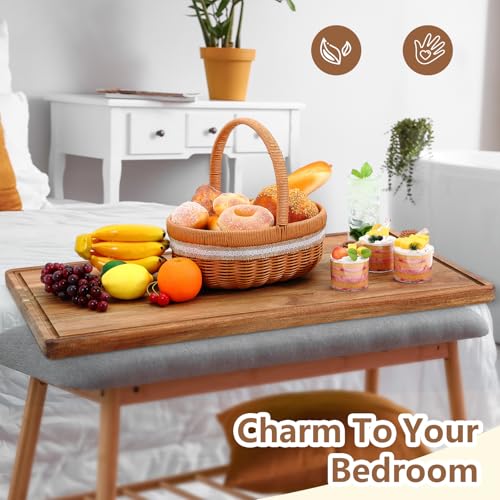 32" x 18" Large Acacia Wood Cutting Boards for Kitchen Wooden Cutting Board with Juice Groove Extra Large Serving Platter Carving Tray for Meat Cheese (Natural / 32" x 18" x 0.9" / Rectangle)