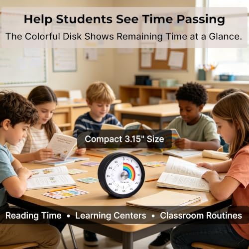 Magnetic Visual Classroom Timer (Black)