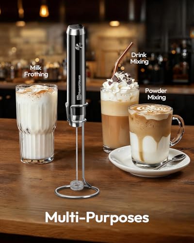 Rechargeable Milk Frother with Stand