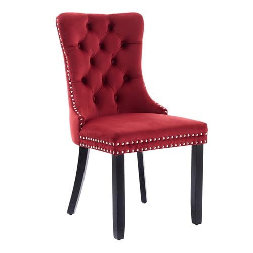Velvet Upholstered Dining Chairs Set