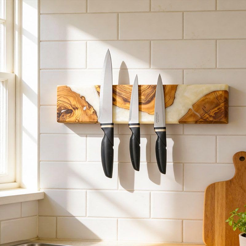 11.8 Inch Magnetic Knife Holder for Wall (White / 11.8IN)