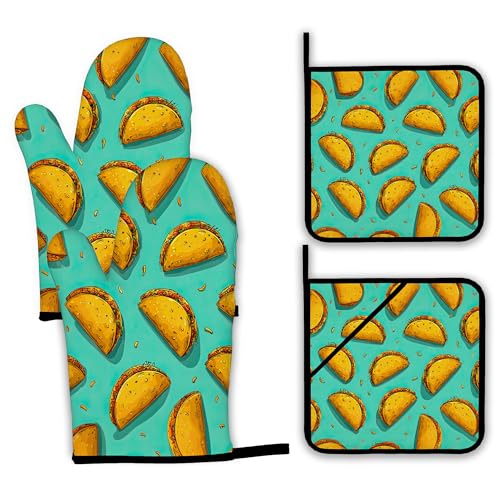 Colorful Butterfly Oven Mitts and Pot Holders