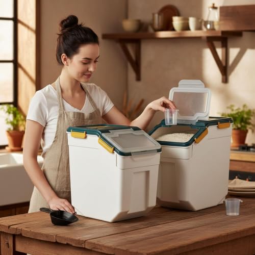 50 lb Large Food Grade Container for Rice Flour Sugar