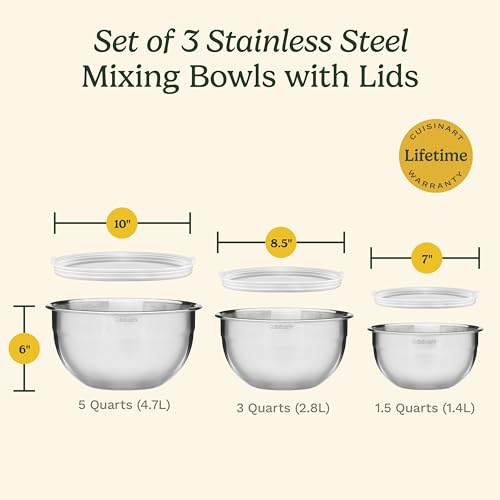 Mixing Bowl Set (Stainless Steel / 3-Piece Nesting Bowl Set)
