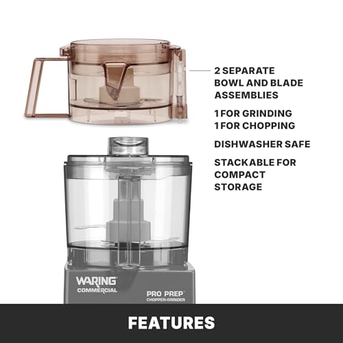 Pro Prep Chopper Grinder with 3 (3 Cup Grinder with Two Bowls)