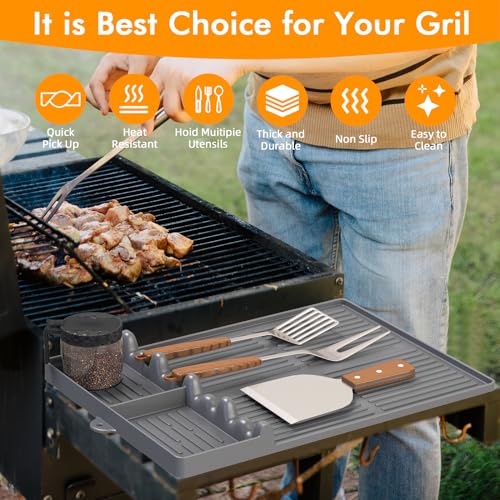 Silicone Griddle Tool Mat for Blackstone and Weber