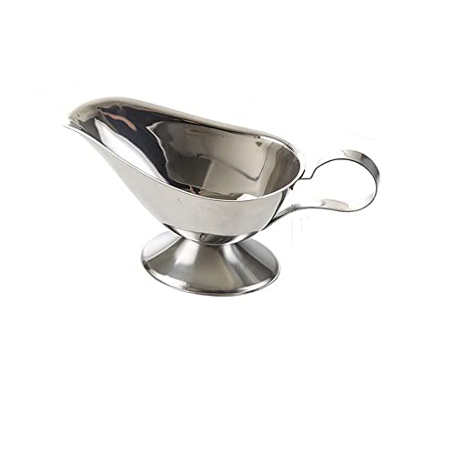 Pour Gravy Into the Dish Sauce Dripless Lip Salt Spice Gravy Boat Kitchen Restaurant Steak Sauce Lip Stainless Steel Sauce Boat Sauce Storage Box Salad Dressing Server
