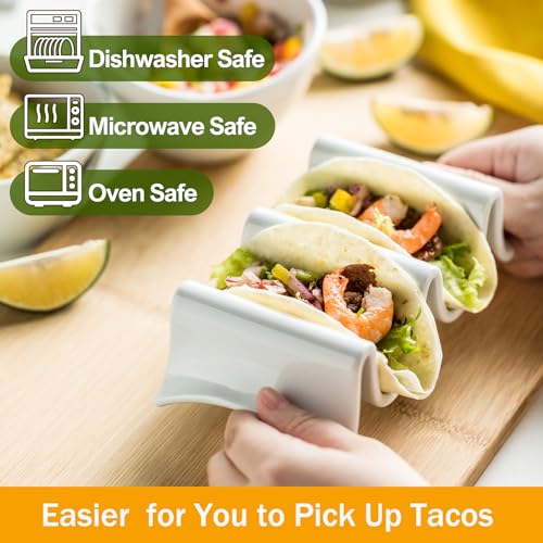 Taco Holder Porcelain Taco Tray with Handles