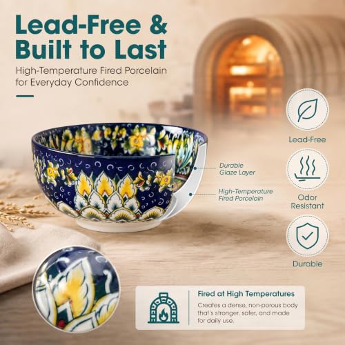 Bohemian Cereal Bowls Set of 6