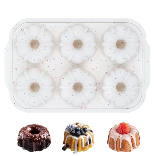 Jumbo & Mini Fluted Tube Cake Pans with Metal Reinforced Frame