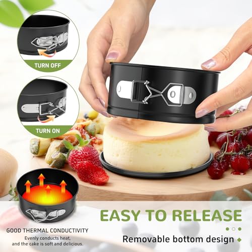 Mini Springform Pan Set for Mini Cheesecake Pizza