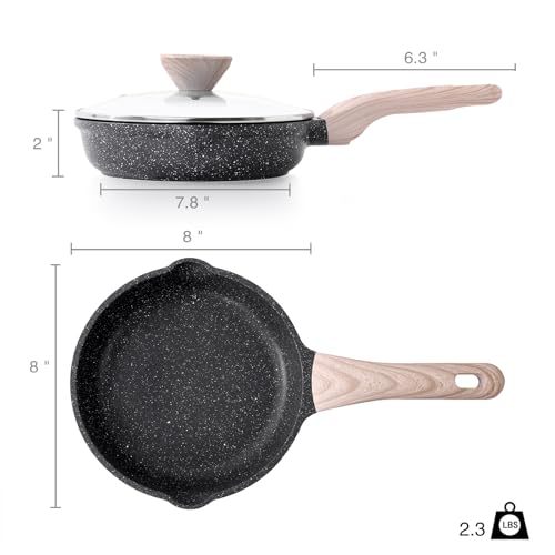 Nonstick Frying Pan Skillet with Lid