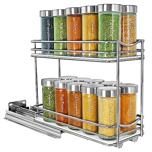 Pull Out Spice Rack Organizer for Inside Kitchen Cabinets