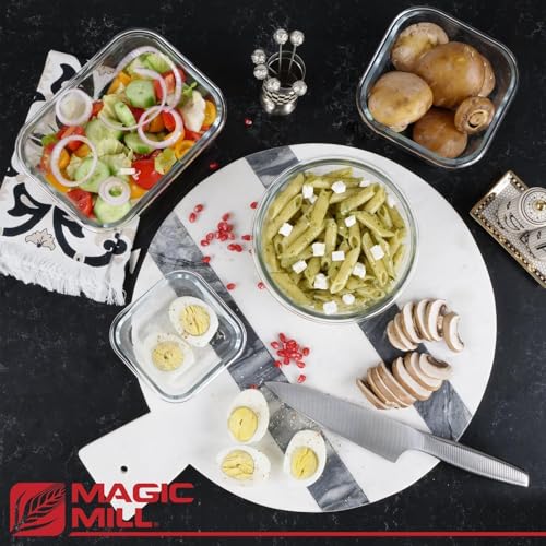 Premium Borosilicate Glass Food Storage Containers with lids Set (Green)