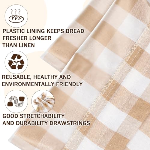 2 Pcs Linen Bread Bags Homemade 13x17 Inches