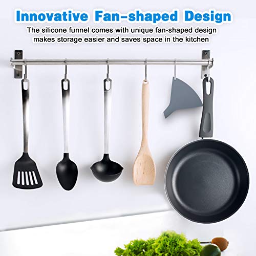 Collapsible Silicone Funnel for Filling Bottles