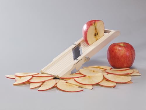 Mandoline Slicer with 4 Blades (Classic Slicer, Beige)