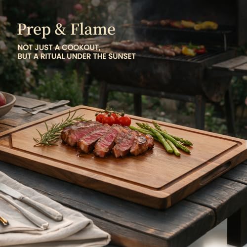 Food Safe Acacia Wood Cutting Board Set (3-Piece Set)