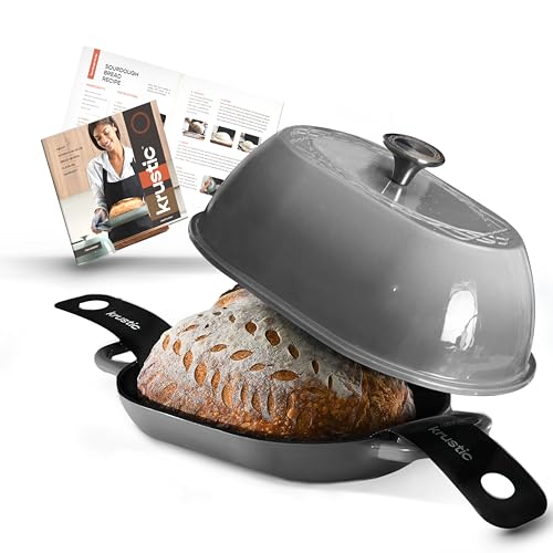 Enameled Cast Iron Dutch Oven for Sourdough Bread Baking