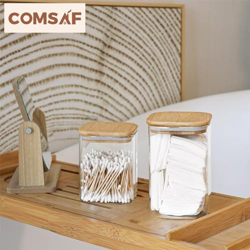 Airtight Glass Storage Canister with Wood Lid
