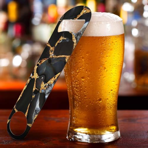 Vintage Art Stainless Steel Bottle Opener Beware of Zombies Warning Joke Humor Flat Beer Bottle Opener Keychain for Home Kitchen Bar Restaurant Party Birthday Gift