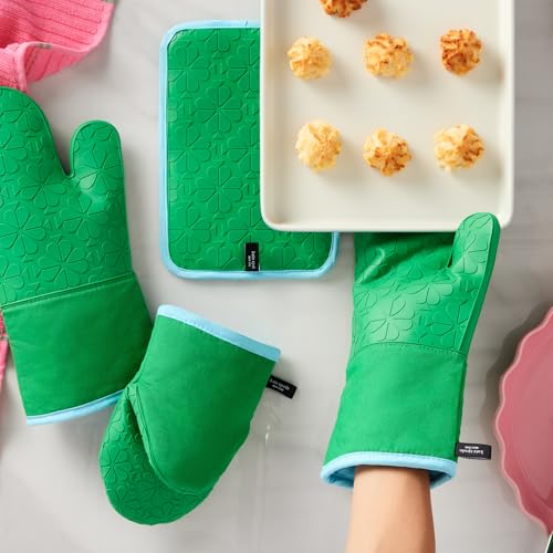 Spade Flower Soft Silicone Pot Holder 2 (Green/Blue)