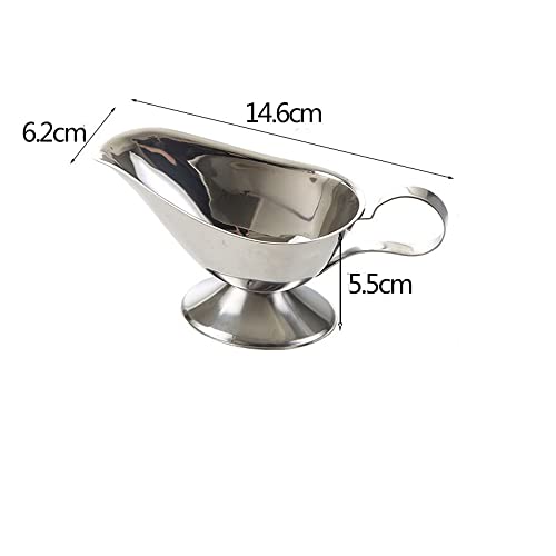 Pour Gravy Into the Dish Sauce Dripless Lip Salt Spice Gravy Boat Kitchen Restaurant Steak Sauce Lip Stainless Steel Sauce Boat Sauce Storage Box Salad Dressing Server