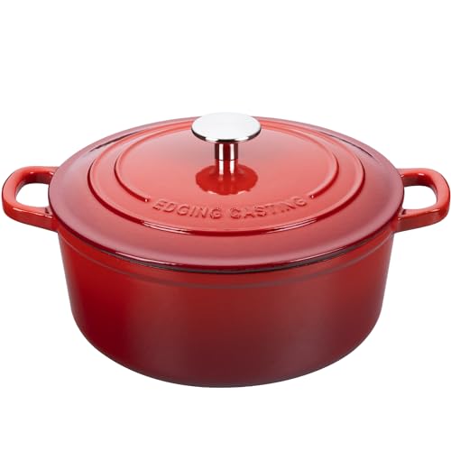Enameled Dutch Ovens Cast Iron Dutch Oven Pot with Lid for Bread Baking
