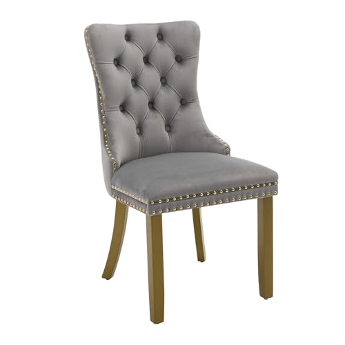 Velvet Upholstered Dining Chairs Set