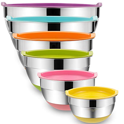 Mixing Bowls with Airtight Lids (Multicolor)