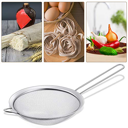 4 Pcs Stainless Steel Canning Funnels with Fine Mesh Strainer