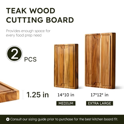 2 Piece Teak Cutting Board Set (Multiple Sizes (Set of 2))