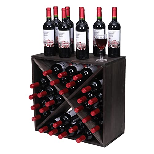 Wine Rack Cabinet countertop Wooden Stackable Storage Retro Cube freestanding Floor Wine Holder Stand