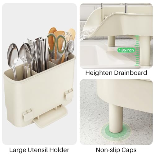 Expandable Dish Drying Rack for Small Kitchen Counter
