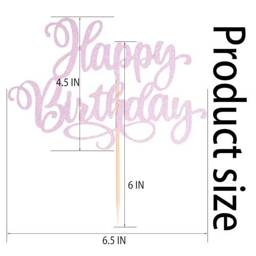 1 PCS Glitter Happy Birthday Cake Toppers
