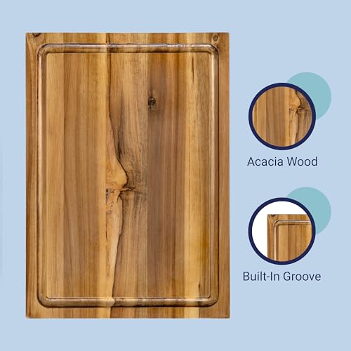 Eldridge Small 14" x 10" Acacia Cutting Board (Natural / 14"L x 10"W)