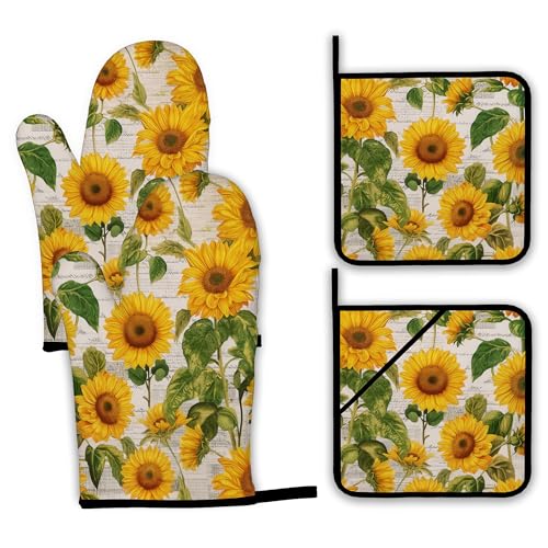 Colorful Butterfly Oven Mitts and Pot Holders