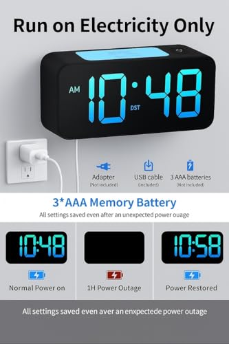 7 Inch Digital Alarm Clock (Rgb Colour Alarm Clock)