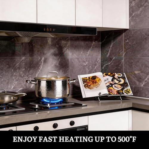 14-Piece Tri-Ply Hammered Stainless Steel Cookware Set (14-Piece)