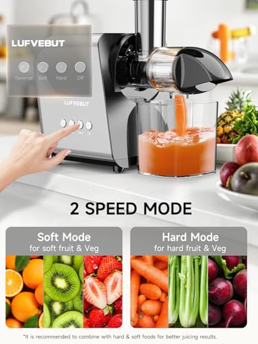 Masticating Juicer Machines Slow Cold Press Juicer Extractor Easy To Clean for Vegetables & Fruits