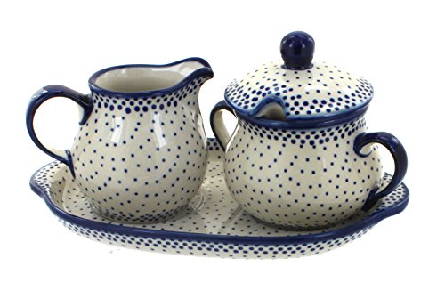 Blue Rose Polish Pottery K091 Manufaktura Cream & Sugar Set